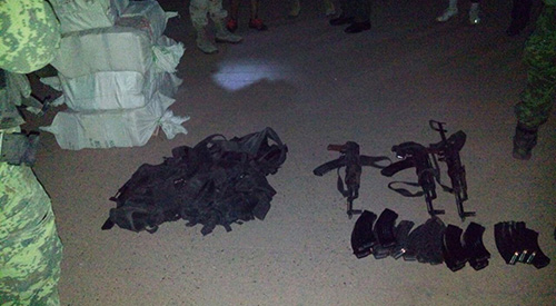 Ejército aseguró aeronave con droga y armas en Hermosillo