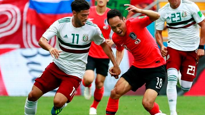 México derrota 2-1 a Corea del Sur y está a un paso de octavos de final