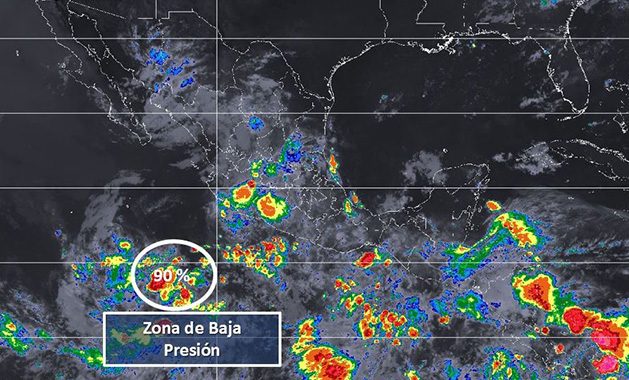 Meteorológico vigila baja presión al suroeste de Michoacán