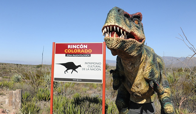 Rincón Colorado, primera zona de dinosaurios y fósiles abierta al público en el país