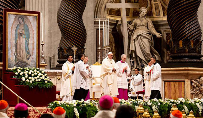 Papa Francisco destaca a Virgen de Guadalupe como pedagoga del Evangelio