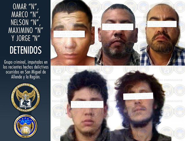FGE Guanajuato captura a 10 criminales en San Miguel Allende