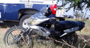 Moto recuperada en Angamacutiro