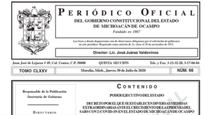 decreto cubrebocas Michoacán