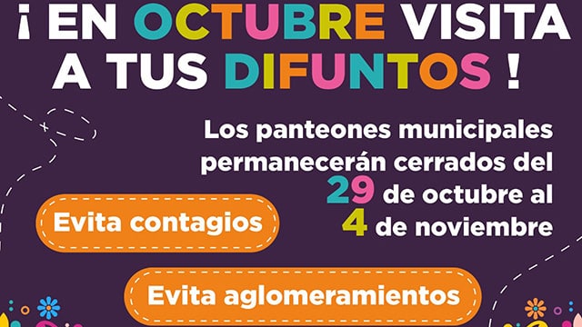 Panteones de La Piedad abiertos en octubre cerrados en Día de Muertos