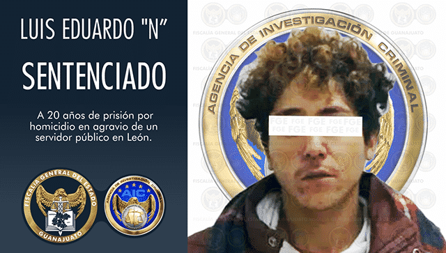 20 años de prisión a sujeto que mató a policía en León