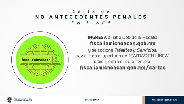 Cómo obtener en línea la carta de no antecedentes penales en Michoacán