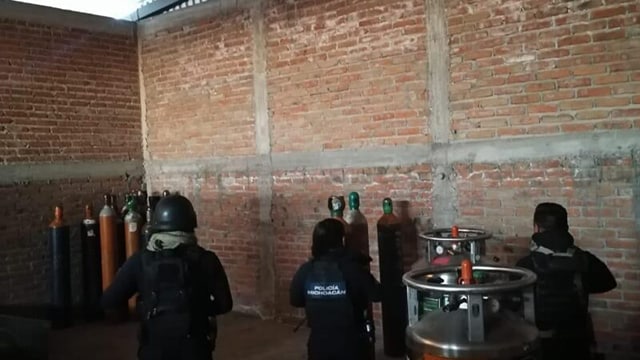 Recuperan SSP y GN en La Piedad 25 tanques de oxígeno robados