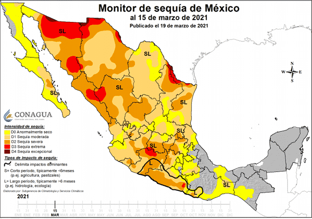 Sequía extrema en 10 de 13 municipios de la región: CONAGUA