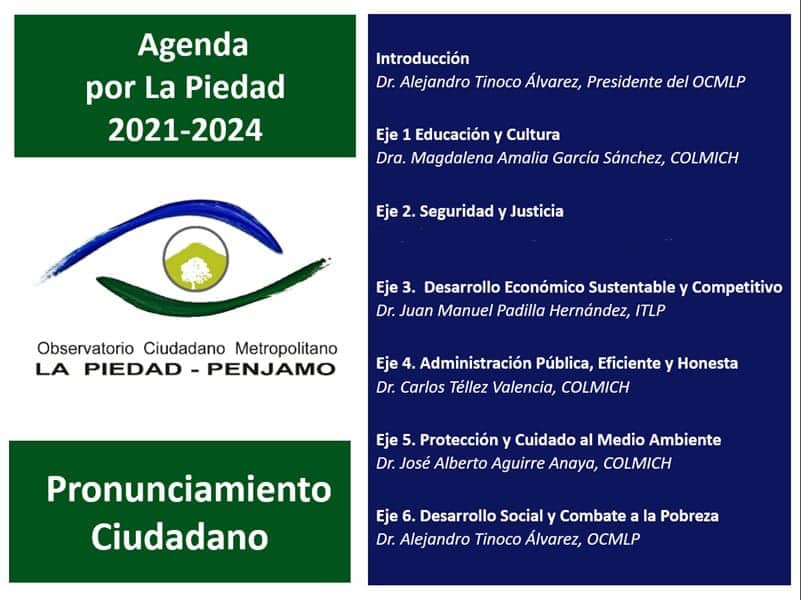 Todos los candidatos firman Agenda La Piedad 2021-2024