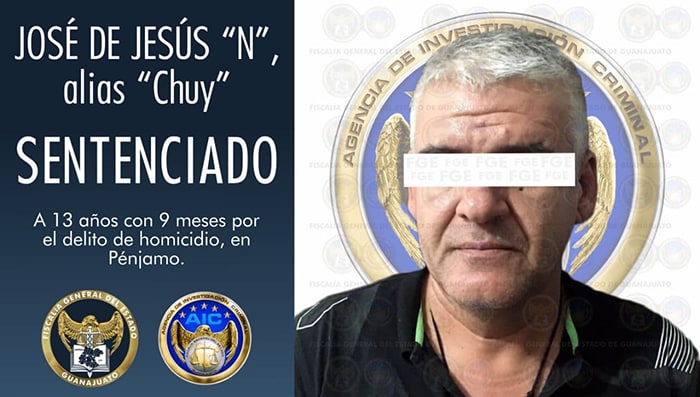Sentencian a “El Chuy” por homicidio en Pénjamo