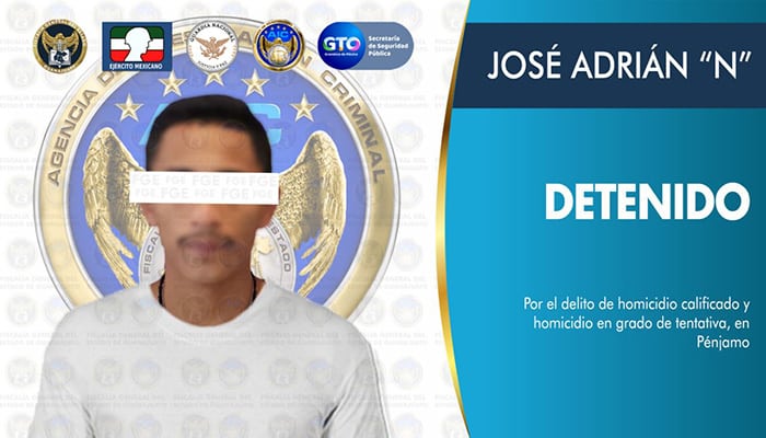 José Adrián detenido Pénjamo