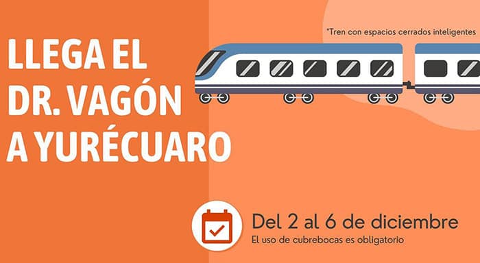 Dr. Vagón, el Tren de la Salud estará en Yurécuaro