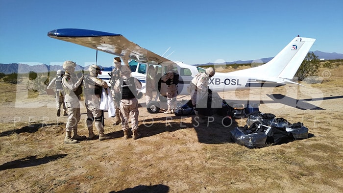 Fuerza Aérea asegura avioneta con droga en Sonora