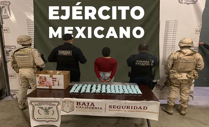 Ejército asegura fentanilo, heroína, cartuchos y 1 arma en Tijuana