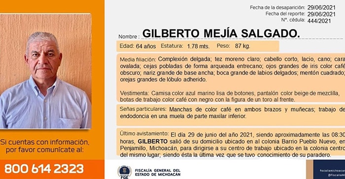 1 año de la desaparición de Gilberto Mejía en Penjamillo sin avances en el caso