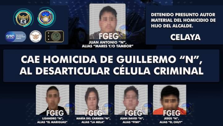 Detiene FGE a presunto asesino del hijo del alcalde de Celaya, Guanajuato
