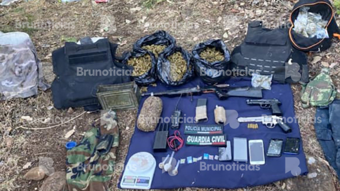 Desmantelan campamento en Jacona con armas, droga y explosivos