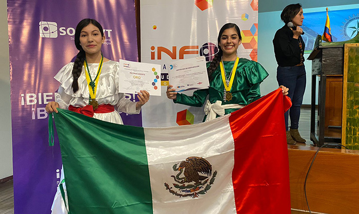 Alumnas del CECYTEM Penjamillo se traen oro de Colombia en ciencia