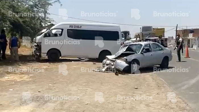 Choque de van y auto deja 6 lesionados en Numarán